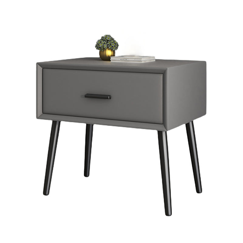 モダンなウッドナイトスタンド18.5 "高さの長方形ナイトスタンドが引き出し付き