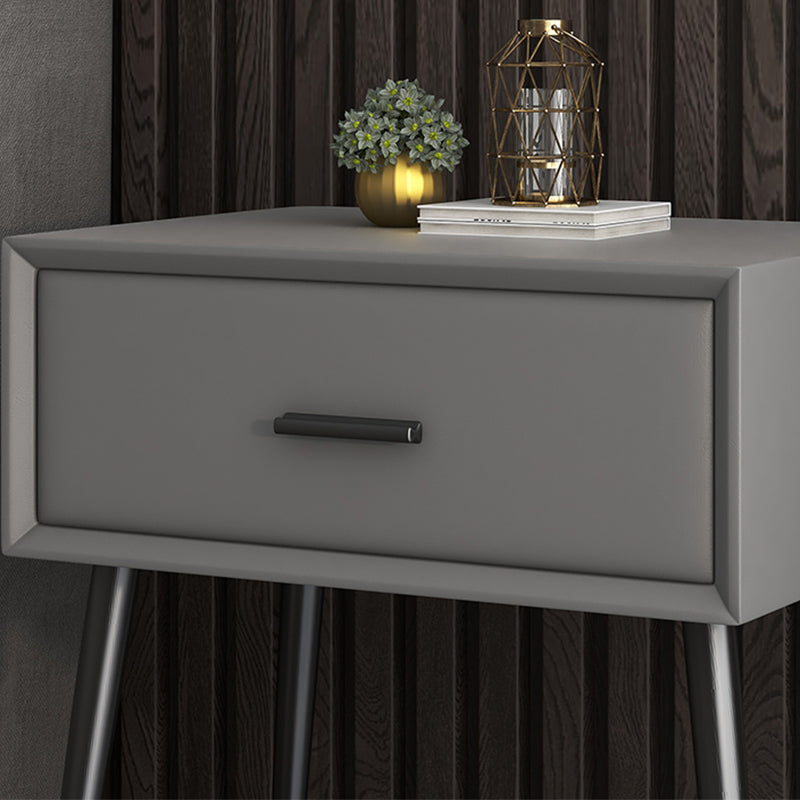 モダンなウッドナイトスタンド18.5 "高さの長方形ナイトスタンドが引き出し付き