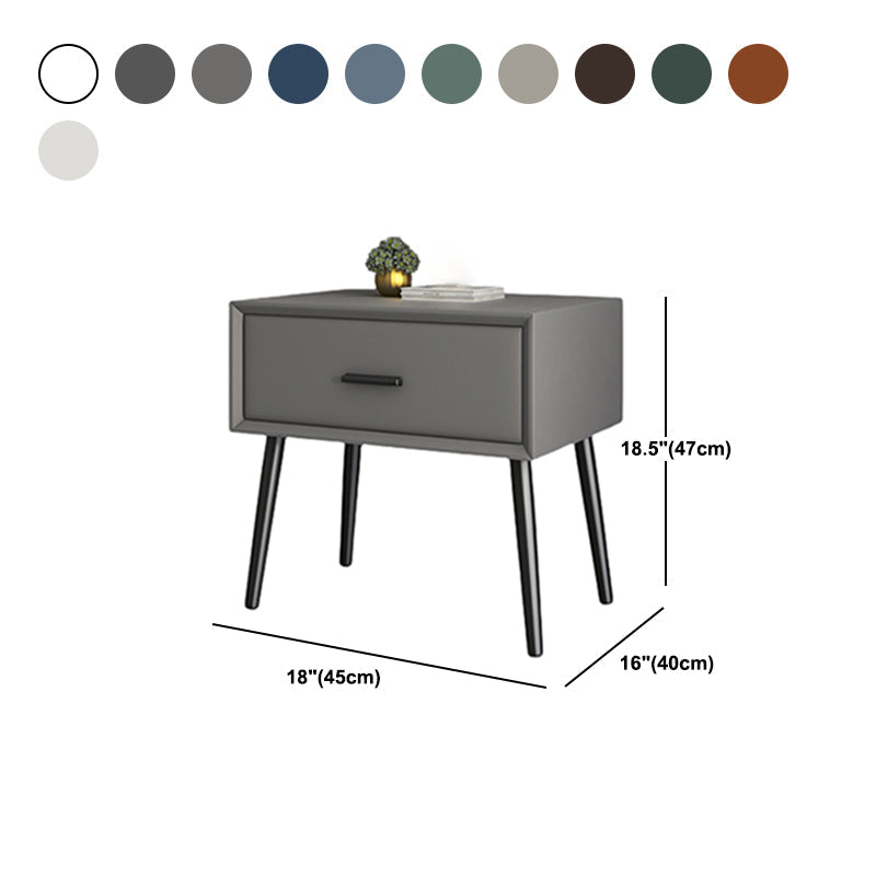 モダンなウッドナイトスタンド18.5 "高さの長方形ナイトスタンドが引き出し付き