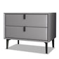 18.5" Tall 2 - Drawer Nightstand Modern Solid Wood Nightstand Clearhalo 'Bedroom Furniture' 'furn' 'furn_night_stand' 'Furniture' 'night_stand' 'Nightstands' 5270302