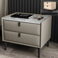 18.5" Tall 2 - Drawer Nightstand Modern Solid Wood Nightstand Khaki Stone Clearhalo 'Bedroom Furniture' 'furn' 'furn_night_stand' 'Furniture' 'night_stand' 'Nightstands' 5270309