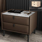 18.5" Tall 2 - Drawer Nightstand Modern Solid Wood Nightstand Coffee Stone Clearhalo 'Bedroom Furniture' 'furn' 'furn_night_stand' 'Furniture' 'night_stand' 'Nightstands' 5270313