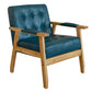 Modern 25.5"W PU Arm Chair with Basic Four Legs and Tufted Back