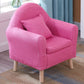 19.68"Wide Armchair Camel Back Cotton Blend Chair with Round Arms and Basic Four Legs 20"L x 16"W x 22.5"H Pink Clearhalo 'Accent Chairs' 'accent_chairs' 'Chairs & Seating' 'furn' 'furn_accent_chairs' 'Furniture' 'Living Room Furniture' 5270478