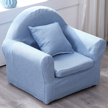 19.68"Wide Armchair Camel Back Cotton Blend Chair with Round Arms and Basic Four Legs 20"L x 16"W x 19"H Blue Clearhalo 'Accent Chairs' 'accent_chairs' 'Chairs & Seating' 'furn' 'furn_accent_chairs' 'Furniture' 'Living Room Furniture' 5270480