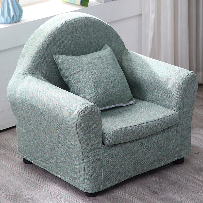 19.68"Wide Armchair Camel Back Cotton Blend Chair with Round Arms and Basic Four Legs 20"L x 16"W x 19"H Mint Green Clearhalo 'Accent Chairs' 'accent_chairs' 'Chairs & Seating' 'furn' 'furn_accent_chairs' 'Furniture' 'Living Room Furniture' 5270485