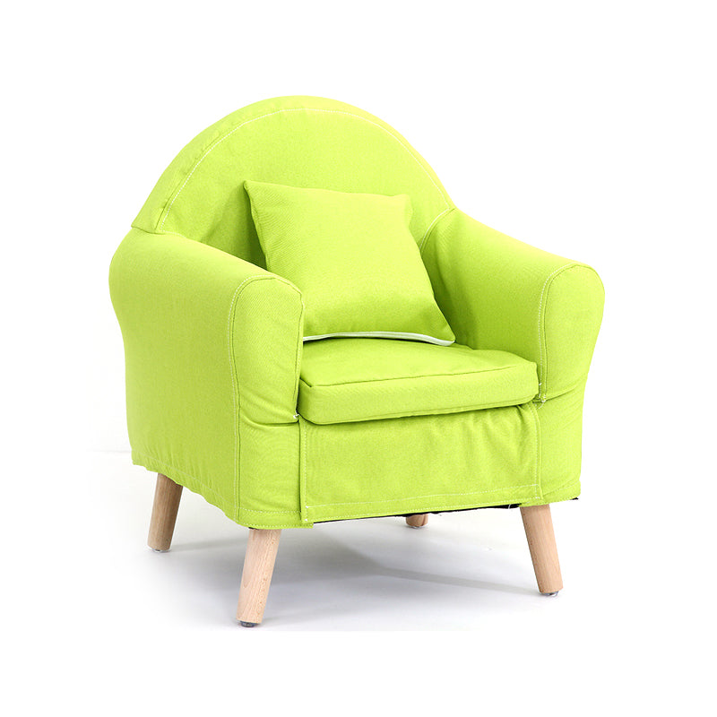 19.68"Wide Armchair Camel Back Cotton Blend Chair with Round Arms and Basic Four Legs 20"L x 16"W x 22.5"H Green Clearhalo 'Accent Chairs' 'accent_chairs' 'Chairs & Seating' 'furn' 'furn_accent_chairs' 'Furniture' 'Living Room Furniture' 5270486