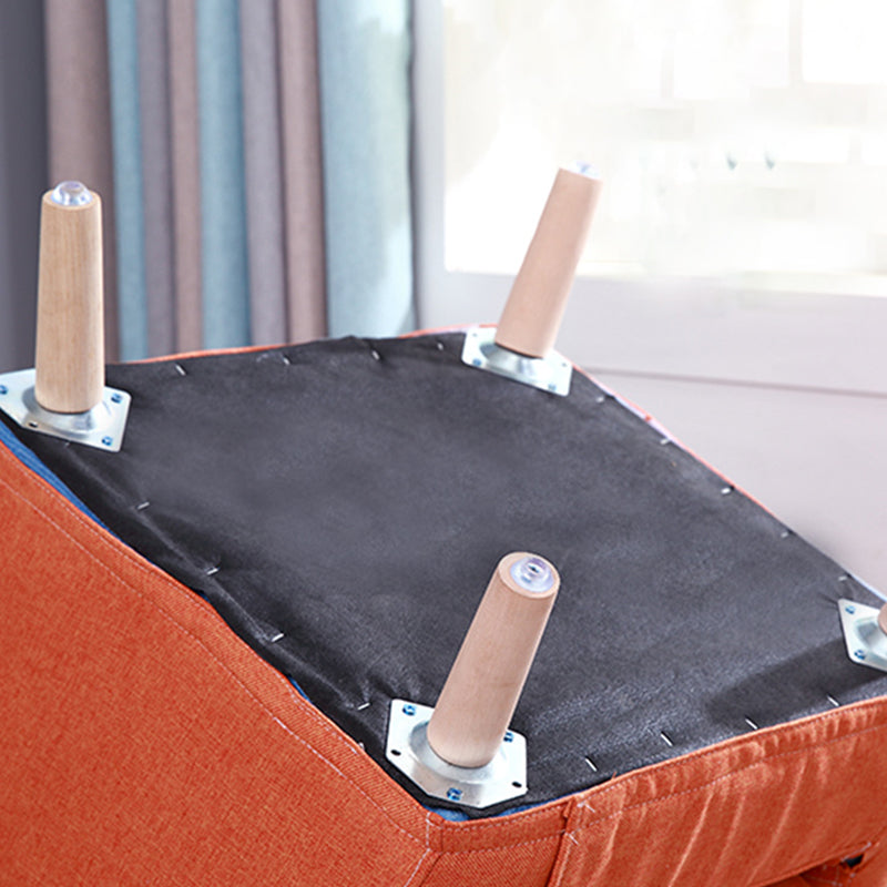 19.68"Wide Armchair Camel Back Cotton Blend Chair with Round Arms and Basic Four Legs Clearhalo 'Accent Chairs' 'accent_chairs' 'Chairs & Seating' 'furn' 'furn_accent_chairs' 'Furniture' 'Living Room Furniture' 5270488