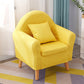 19.68"Wide Armchair Camel Back Cotton Blend Chair with Round Arms and Basic Four Legs 20"L x 16"W x 22.5"H Yellow Clearhalo 'Accent Chairs' 'accent_chairs' 'Chairs & Seating' 'furn' 'furn_accent_chairs' 'Furniture' 'Living Room Furniture' 5270491