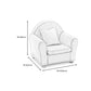 19.68"Wide Armchair Camel Back Cotton Blend Chair with Round Arms and Basic Four Legs Clearhalo 'Accent Chairs' 'accent_chairs' 'Chairs & Seating' 'furn' 'furn_accent_chairs' 'Furniture' 'Living Room Furniture' 5270494