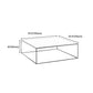White/Black Metal Frame Coffee Table Modern Square Assembled Table