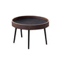 4 Legs Round Tray Top Coffee Table Contemporary Wood Coffee Table Black Clearhalo 'Coffee & Accent Tables' 'Coffee Tables' 'coffee_tables' 'furn' 'furn_coffee_tables' 'Furniture' 'Living Room Furniture' 5270657
