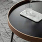 4 Legs Round Tray Top Coffee Table Contemporary Wood Coffee Table Clearhalo 'Coffee & Accent Tables' 'Coffee Tables' 'coffee_tables' 'furn' 'furn_coffee_tables' 'Furniture' 'Living Room Furniture' 5270658