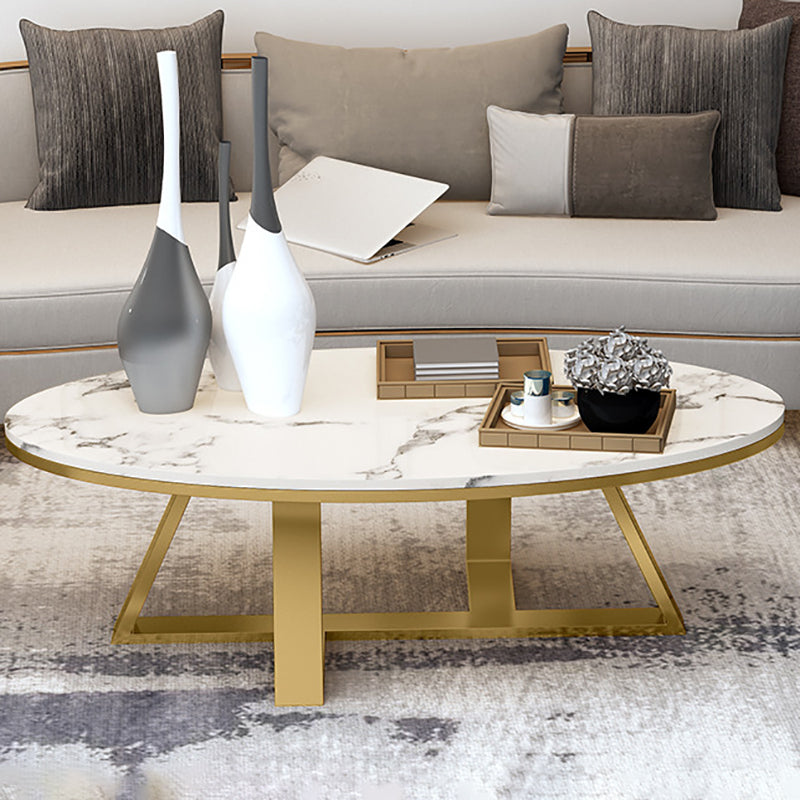 Trestle Coffee Table Contemporary Cocktail Table for Living Room Clearhalo 'Coffee & Accent Tables' 'Coffee Tables' 'coffee_tables' 'furn' 'furn_coffee_tables' 'Furniture' 'Living Room Furniture' 5270682