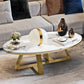 Trestle Coffee Table Contemporary Cocktail Table for Living Room Gold White Clearhalo 'Coffee & Accent Tables' 'Coffee Tables' 'coffee_tables' 'furn' 'furn_coffee_tables' 'Furniture' 'Living Room Furniture' 5270685