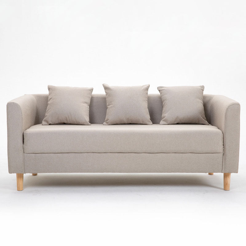 3人の枕が付いたコンテンポラリースクエアアーム標準セッピーソファ