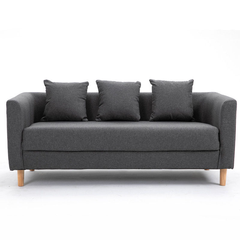 3人の枕が付いたコンテンポラリースクエアアーム標準セッピーソファ