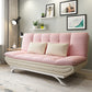 Linen Contemporary Sleeper with 2 Pillows Back for Living Room and Apartment Pink Clearhalo 'furn' 'furn_sofas' 'Furniture' 'Living Room Furniture' 'Sofa' 'sofas' 5270771