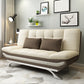 Linen Contemporary Sleeper with 2 Pillows Back for Living Room and Apartment Khaki Clearhalo 'furn' 'furn_sofas' 'Furniture' 'Living Room Furniture' 'Sofa' 'sofas' 5270781