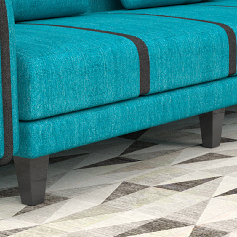 Dormeur contemporain avec 2 oreillers et six jambes noires pour l'appartement et le salon