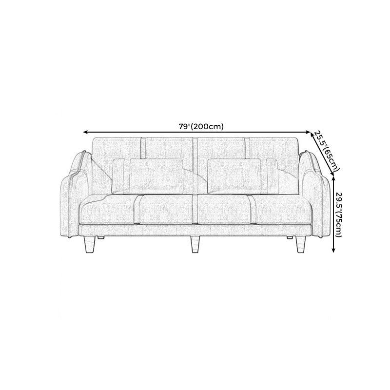 アパートとリビングルームのために2つの枕と6つの黒い脚を備えた現代の寝台車