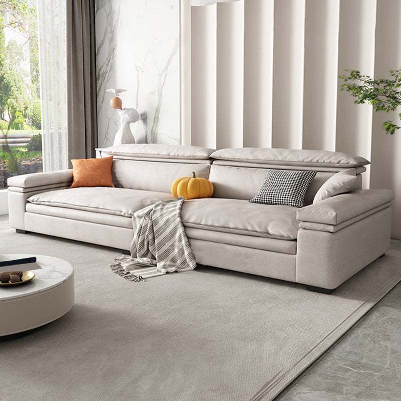 Sofa de bras carré de salon de faux cuir résistant aux taches stationnaires