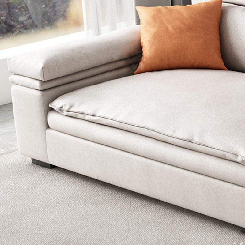 Sofa de bras carré de salon de faux cuir résistant aux taches stationnaires