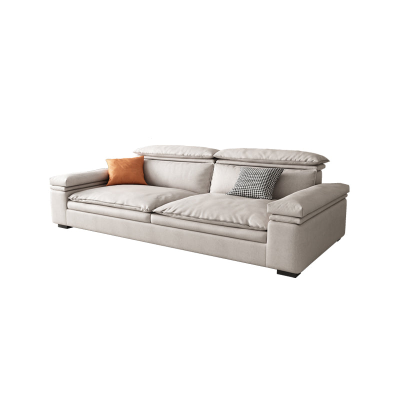 Sofa de bras carré de salon de faux cuir résistant aux taches stationnaires