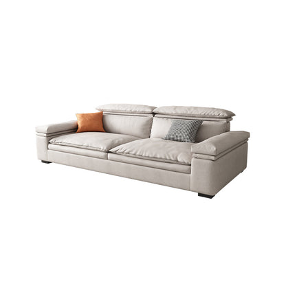 Sofa de bras carré de salon de faux cuir résistant aux taches stationnaires