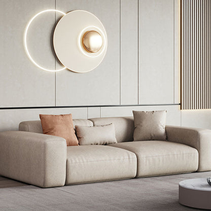 フェイクレザーステーションリビングルームスクエアアーム標準枕ソファ