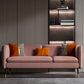 Contemporary Faux Leather Square Arm Sofa with Tight Back for Apartment Pink Clearhalo 'furn' 'furn_sofas' 'Furniture' 'Living Room Furniture' 'Sofa' 'sofas' 5270920