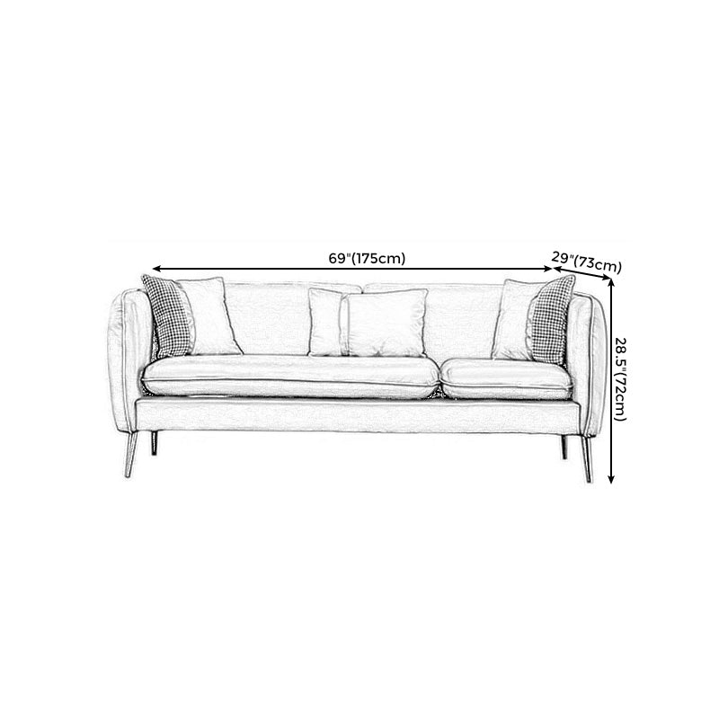 Contemporary Faux Leather Square Arm Sofa with Tight Back for Apartment Clearhalo 'furn' 'furn_sofas' 'Furniture' 'Living Room Furniture' 'Sofa' 'sofas' 5270925