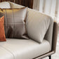 Genuine Leather Pillow Top Arm Modern Sofa/Sectional with Removable Cushions for Apartment