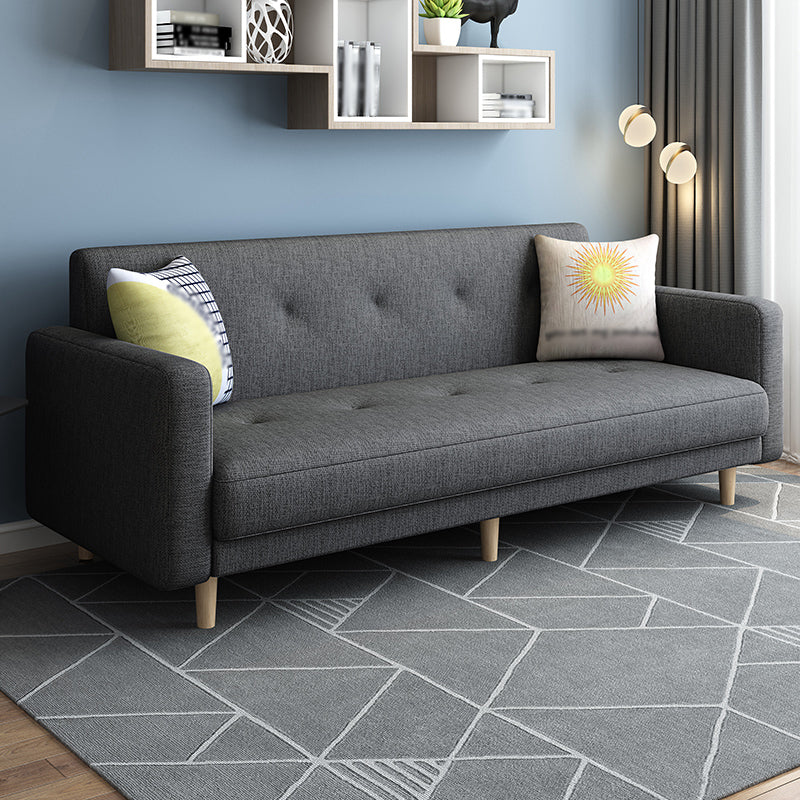 Divano a braccio quadrato contemporaneo trapuntato posteriore sezionale per soggiorno