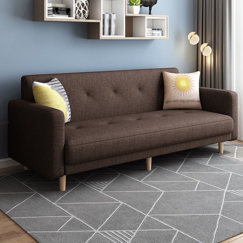 Divano a braccio quadrato contemporaneo trapuntato posteriore sezionale per soggiorno