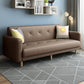 Contemporary Square Arm Sofa Tufted Back Sectional for Living Room