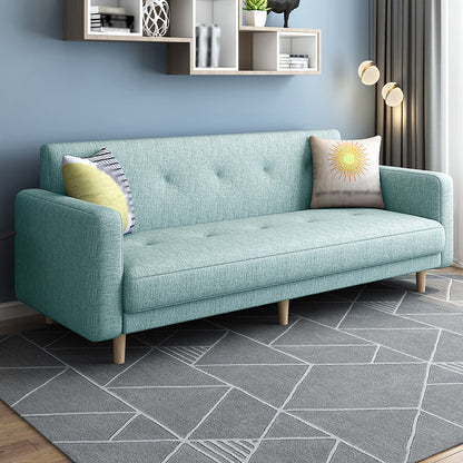 Contemporary Square Arm Sofa Tufted Back Sectional for Living Room