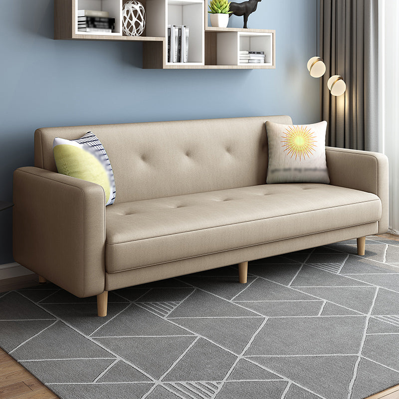 Divano a braccio quadrato contemporaneo trapuntato posteriore sezionale per soggiorno