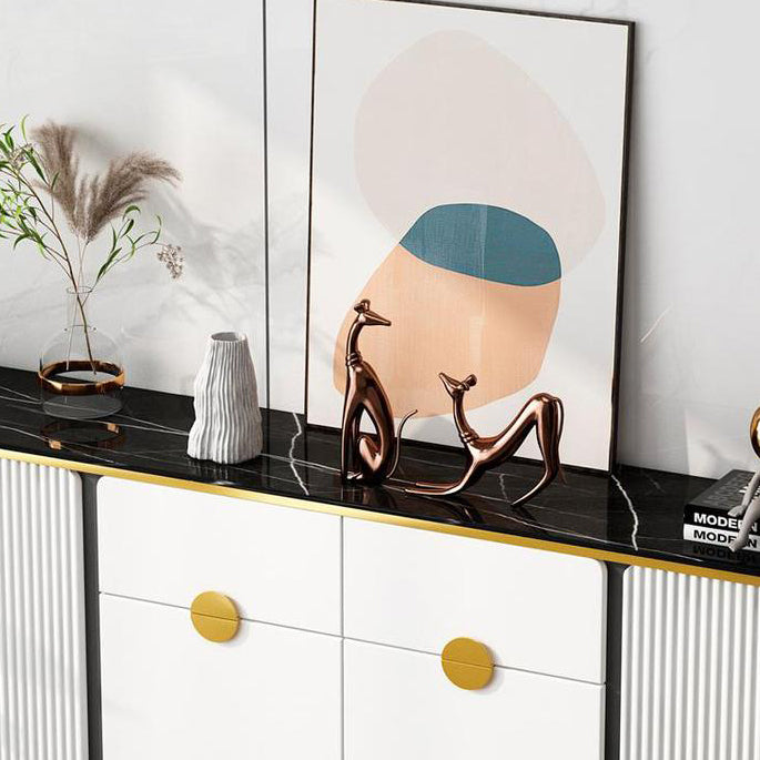 Sideboard Glam Sideboard in legno con porta e cassetto per soggiorno