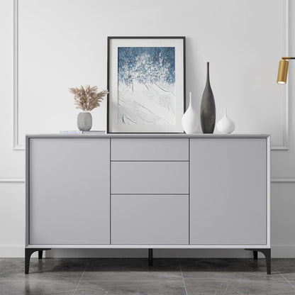 Sideboard per sala da pranzo contemporanea 3 cassetti e sideboard in pietra a 2 porte