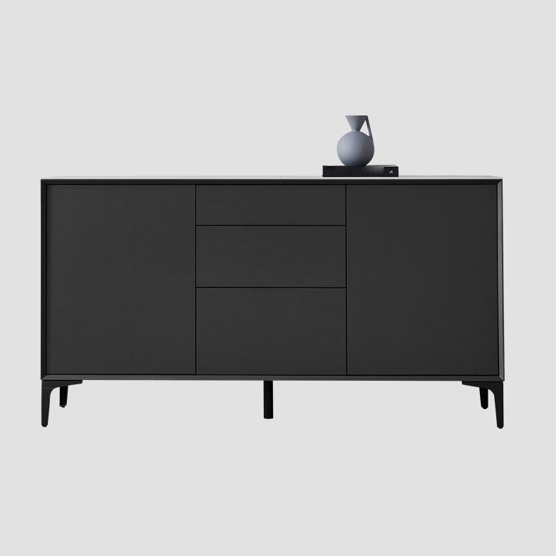 Sideboard per sala da pranzo contemporanea 3 cassetti e sideboard in pietra a 2 porte