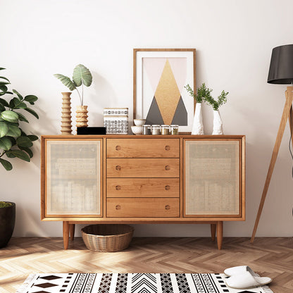 Armadio da cucina in legno in stile moderno 4 cassetti e 2 porte