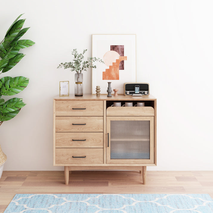 Modern Style Sideboard 32-inch Height Wood Cupboard for Living Room Natural Clearhalo 'buffet_sideboard' 'Buffets & Sideboards' 'furn' 'furn_buffet_sideboard' 'Furniture' 'Kitchen & Dining Furniture' 5271312