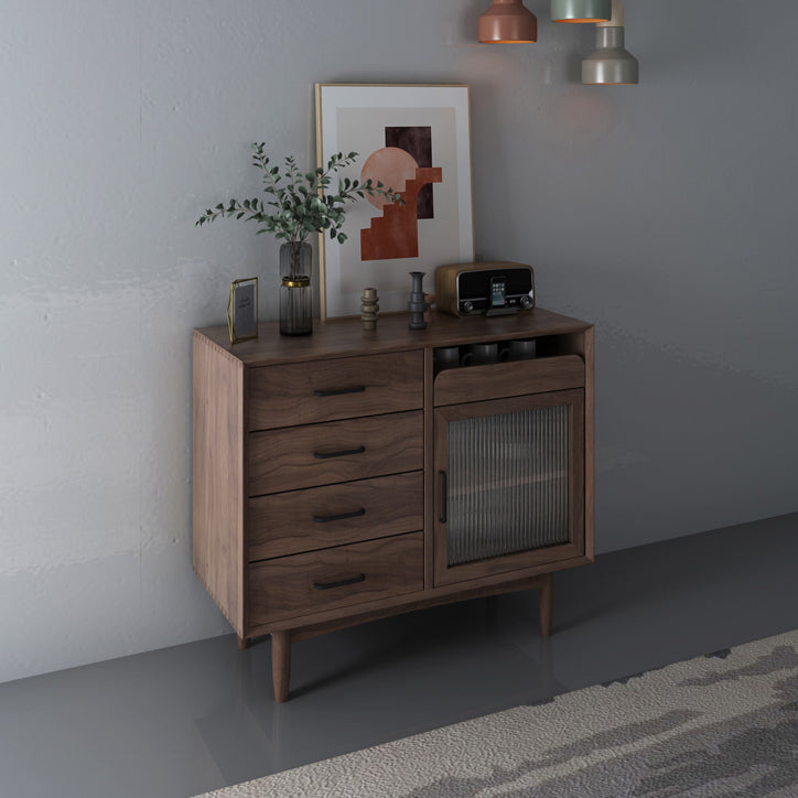 Sieme moderno Sideboard in stile 32 pollici Armadio in legno per soggiorno