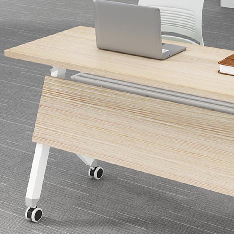 Escritorio de madera de estilo moderno escritorio rectangular de oficina con ruedas