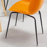 Sedia conferenza in acciaio in acciaio a bracciale posteriore e sedile in plastica