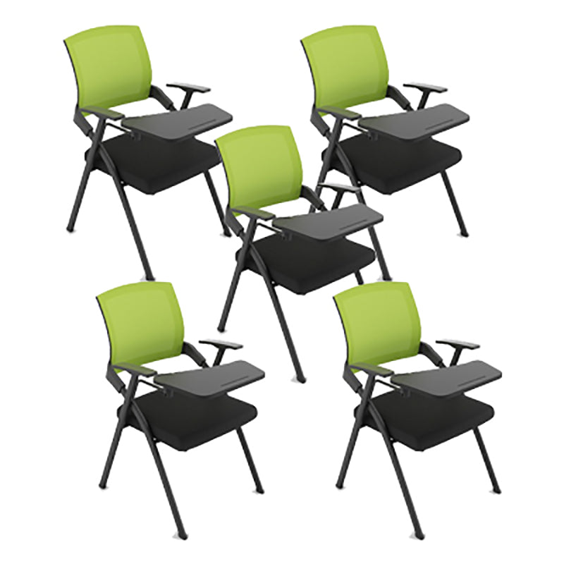 Moderne stalen frame conferentie stoel gaas midden achterkant vaste wapenstoel