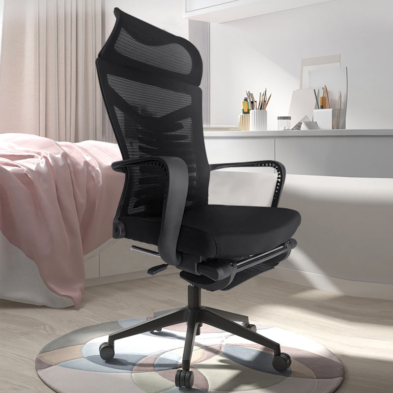 Swivel hoofdsteun bureaustoel verstelbare stoelhoogte stoel met voetsteun