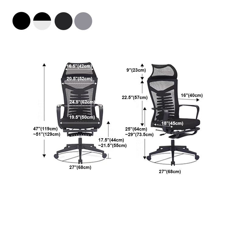 Swivel hoofdsteun bureaustoel verstelbare stoelhoogte stoel met voetsteun