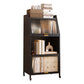 13.78"W Bookshelf Contemporary Style Bookcase for Home Study Room with Casters 15.7"L x 13.8"W x 46.1"H Black Clearhalo 'Bookcases' 'furn' 'furn_bookcases' 'Furniture' 'Office Furniture' 5271761
